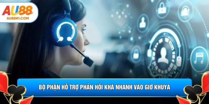 Bộ phận hỗ trợ phản hồi khá nhanh vào giờ khuya