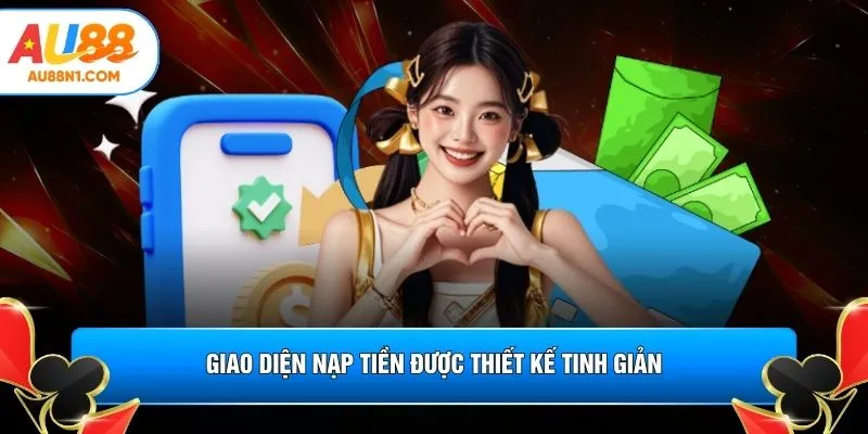 Giao diện nạp tiền được thiết kế tinh giản